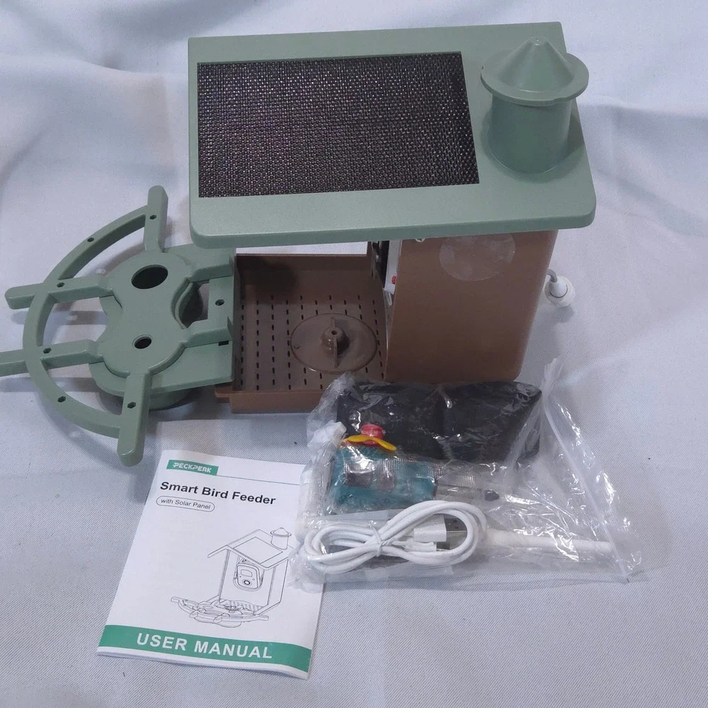 PeckPerk Smart Bird Feeder Solar Panel 2K UHD AI Identification